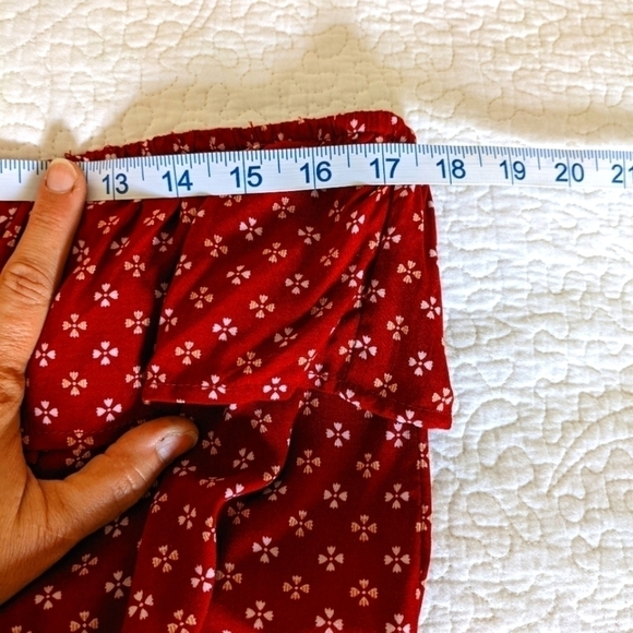 B.o.h Collective Crimson Band of Gypsies Tube Top with Ruffle L - Picture 7 of 9